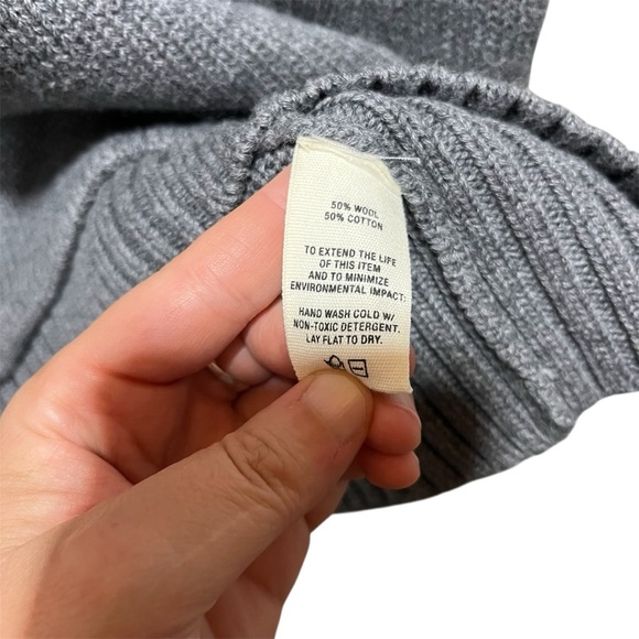 Alex Mill Women’s Gray Cotton Wool Aiden Hooded Knit Sweater XL - Picture 7 of 12